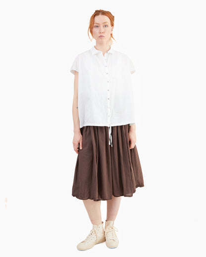 Album Di Famiglia Short Sleeveless Shirt TC in White
