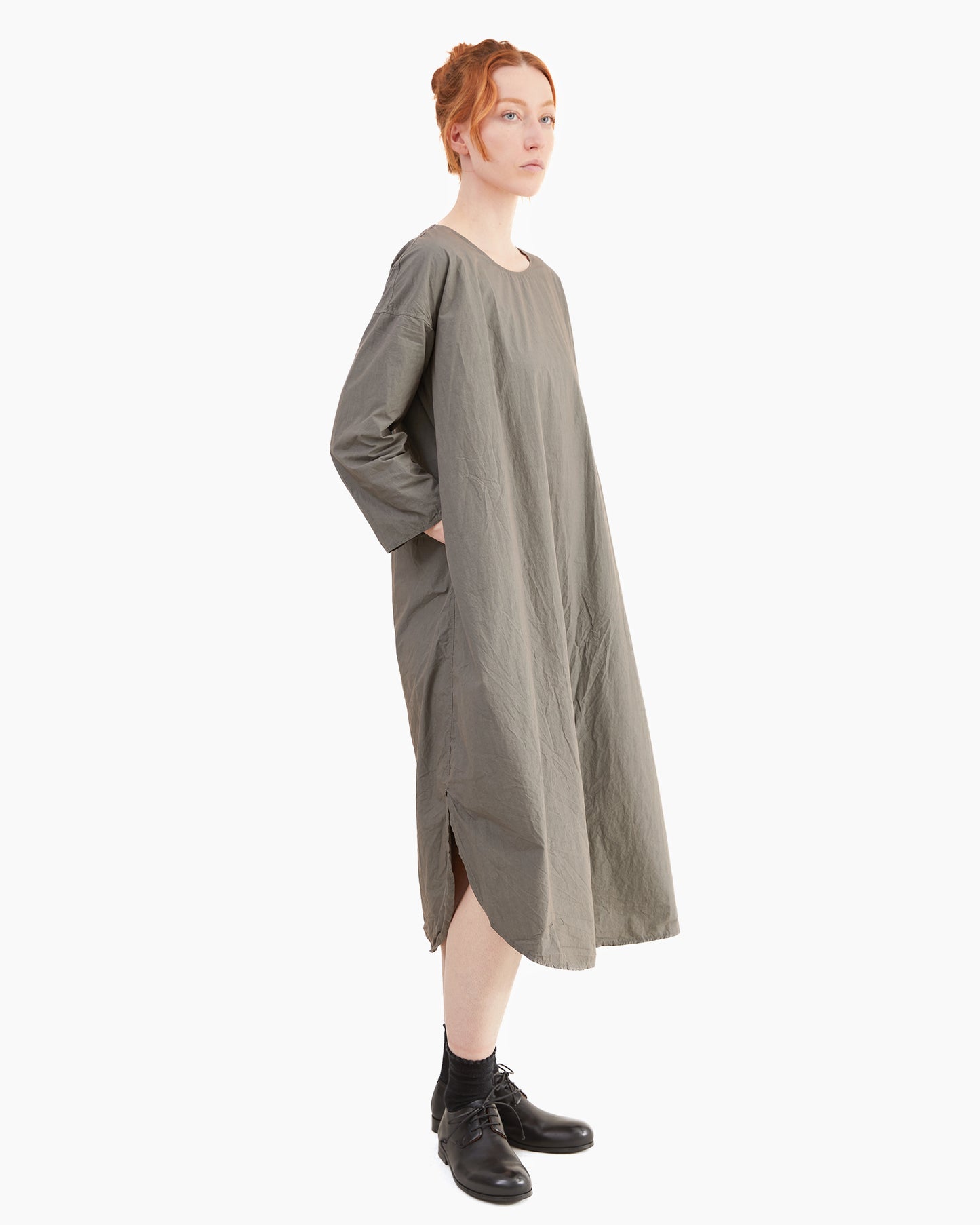 Album Di Famiglia T-shirt Dress TC in Anthracite