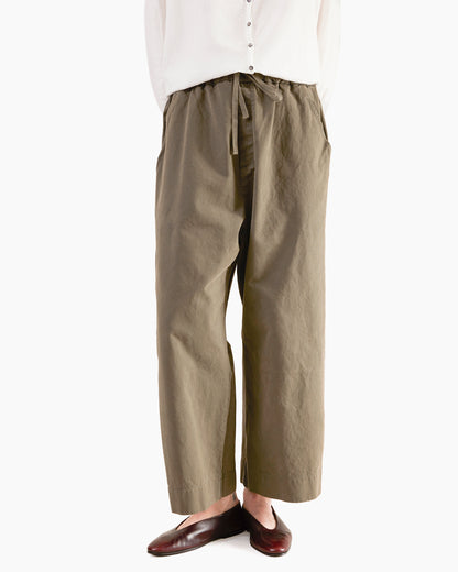 Album Di Famiglia Velvet Wide & Short Trousers in Taupe