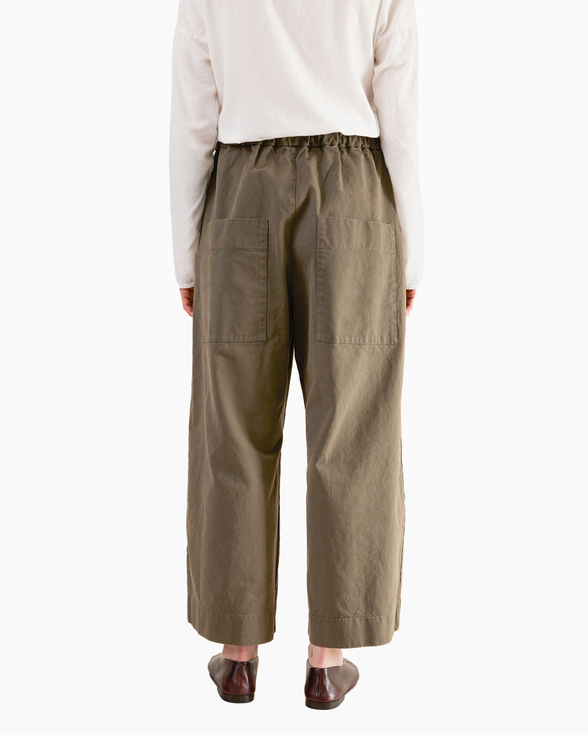Album Di Famiglia Velvet Wide & Short Trousers in Taupe