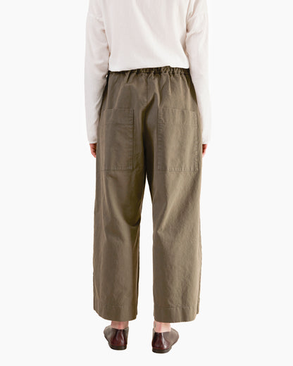 Album Di Famiglia Velvet Wide & Short Trousers in Taupe