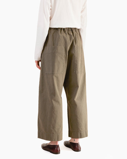 Album Di Famiglia Velvet Wide & Short Trousers in Taupe
