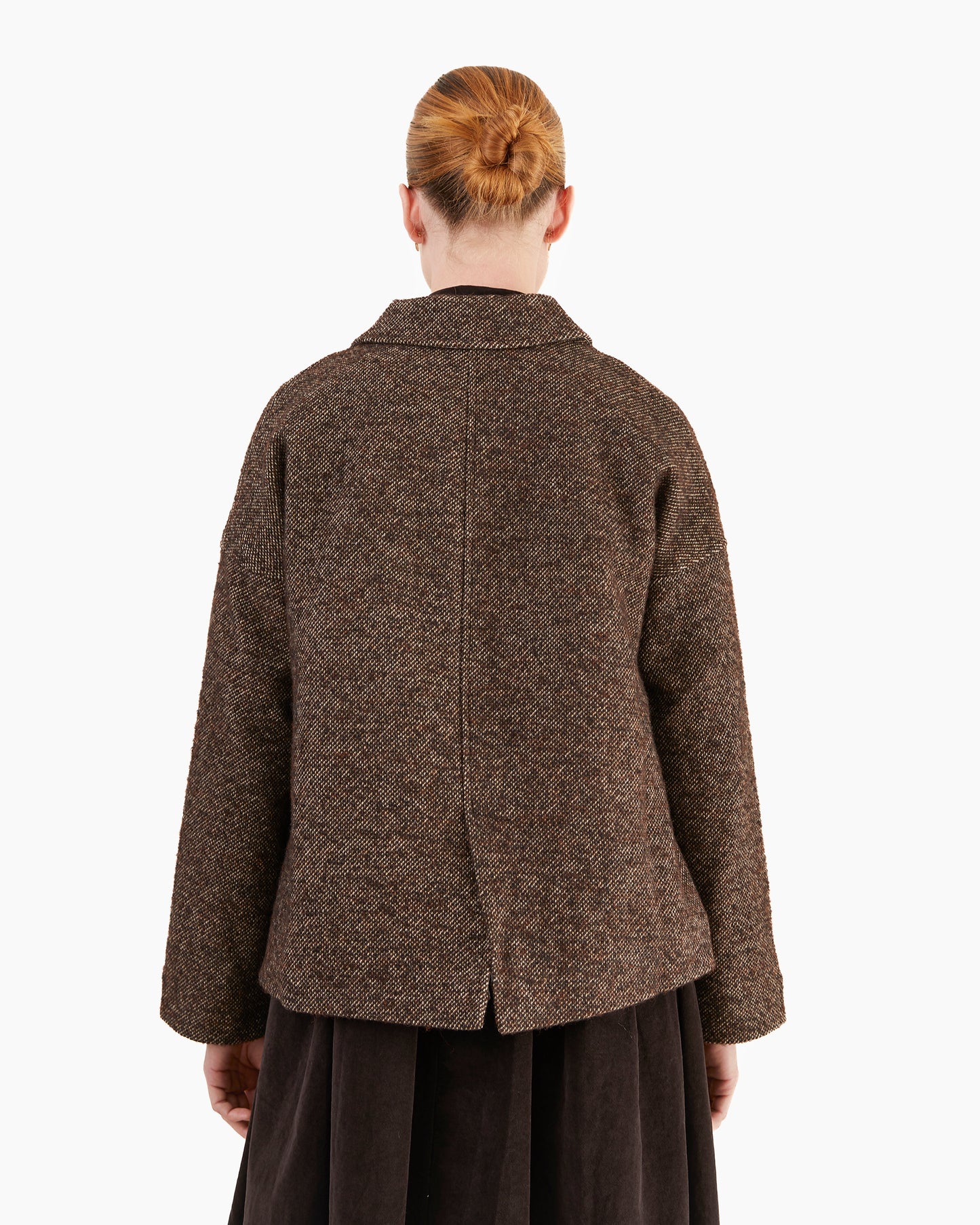 Album Di Famiglia Loose Blazer WN in Brown