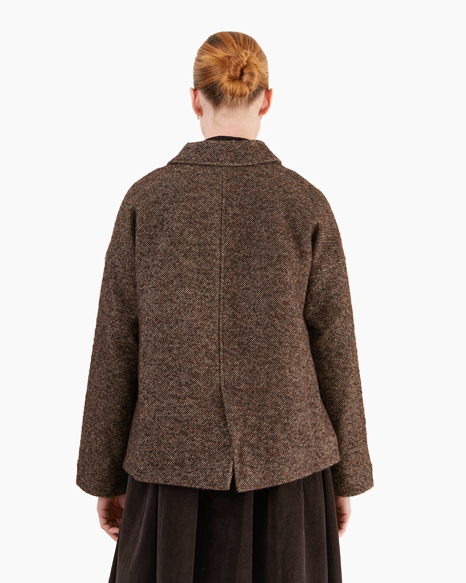 Album Di Famiglia Loose Blazer WN in Brown
