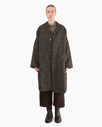 Album Di Famiglia Loose Coat WN in Black
