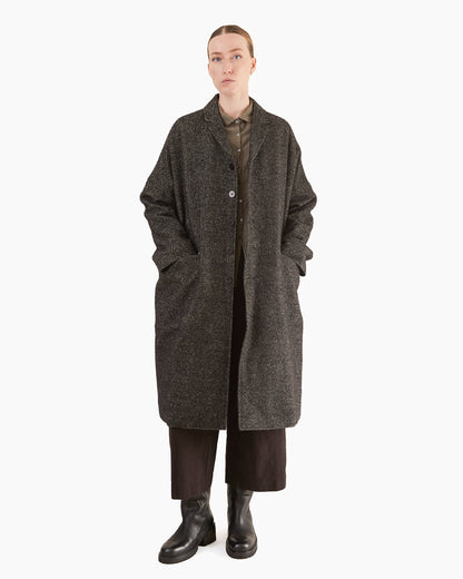 Album Di Famiglia Loose Coat WN in Black