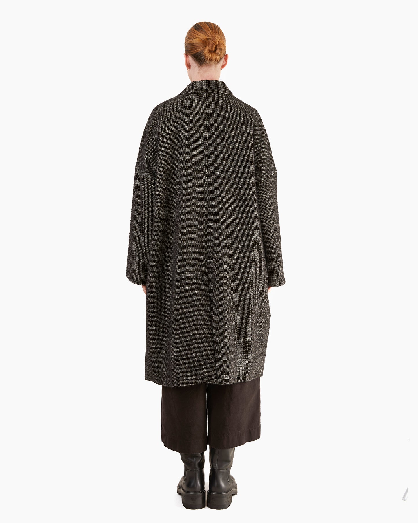 Album Di Famiglia Loose Coat WN in Black