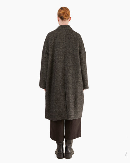 Album Di Famiglia Loose Coat WN in Black