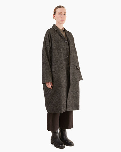 Album Di Famiglia Loose Coat WN in Black