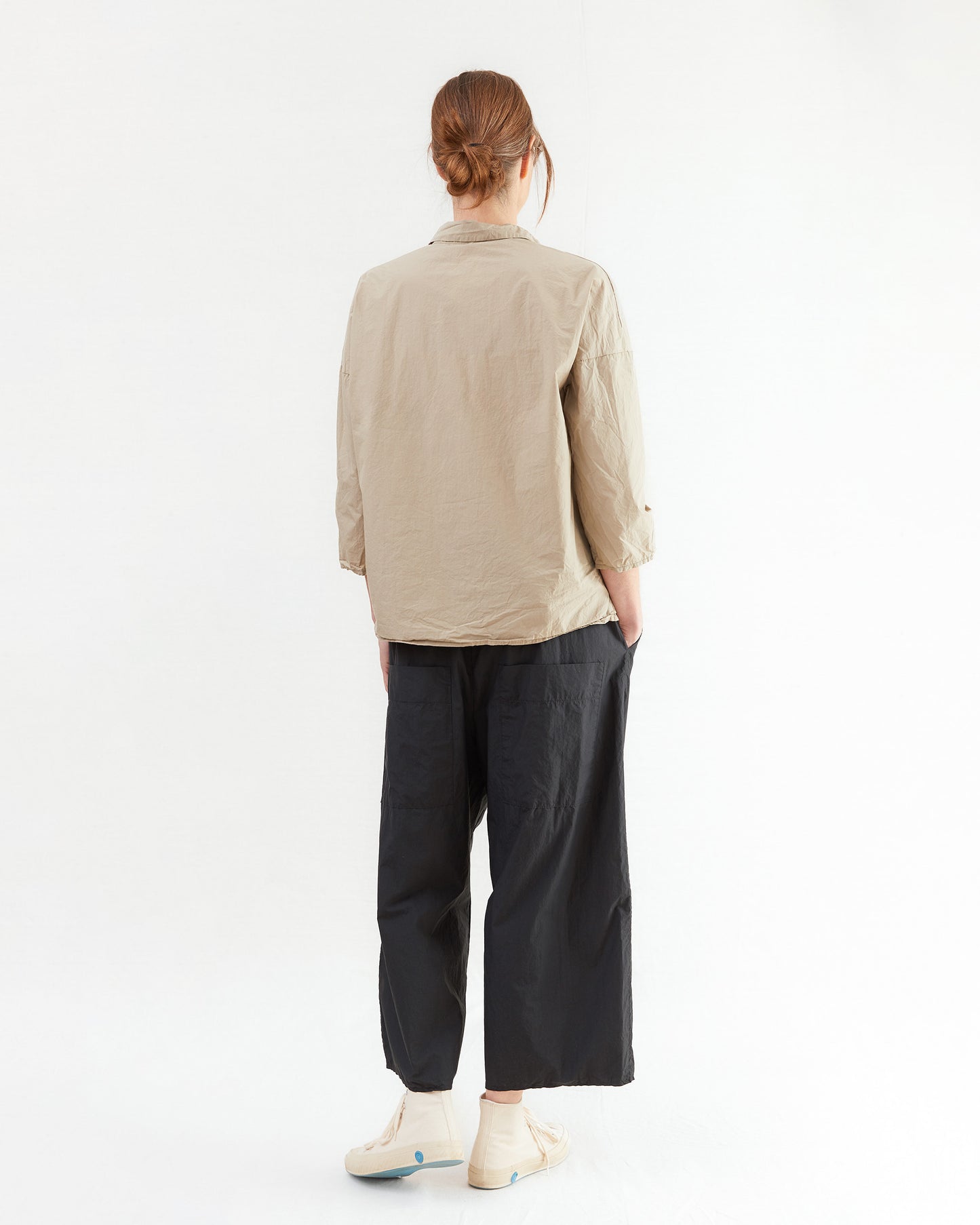 Album Di Famiglia Short Collar Shirt in Stone
