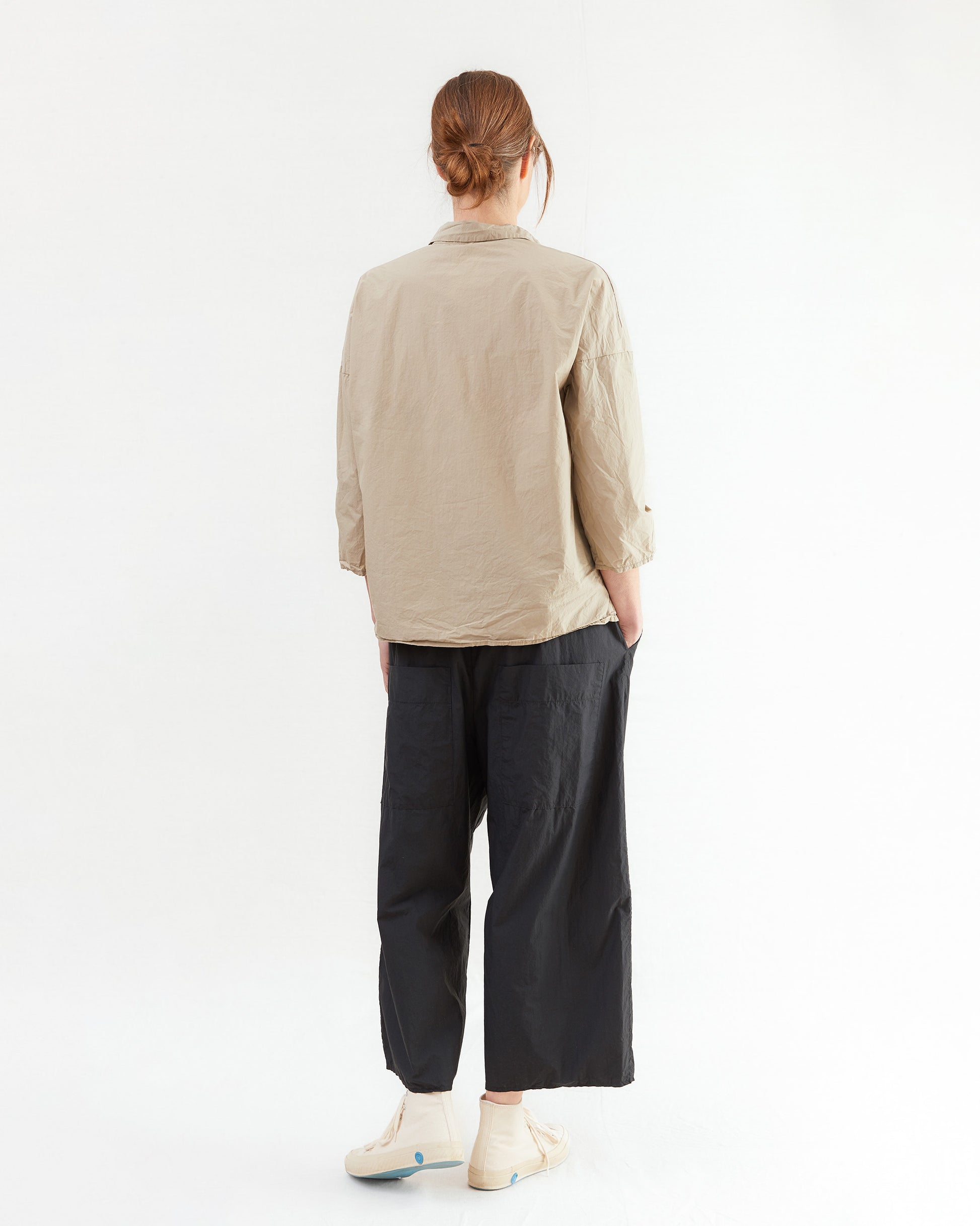 Album Di Famiglia Short Collar Shirt in Stone