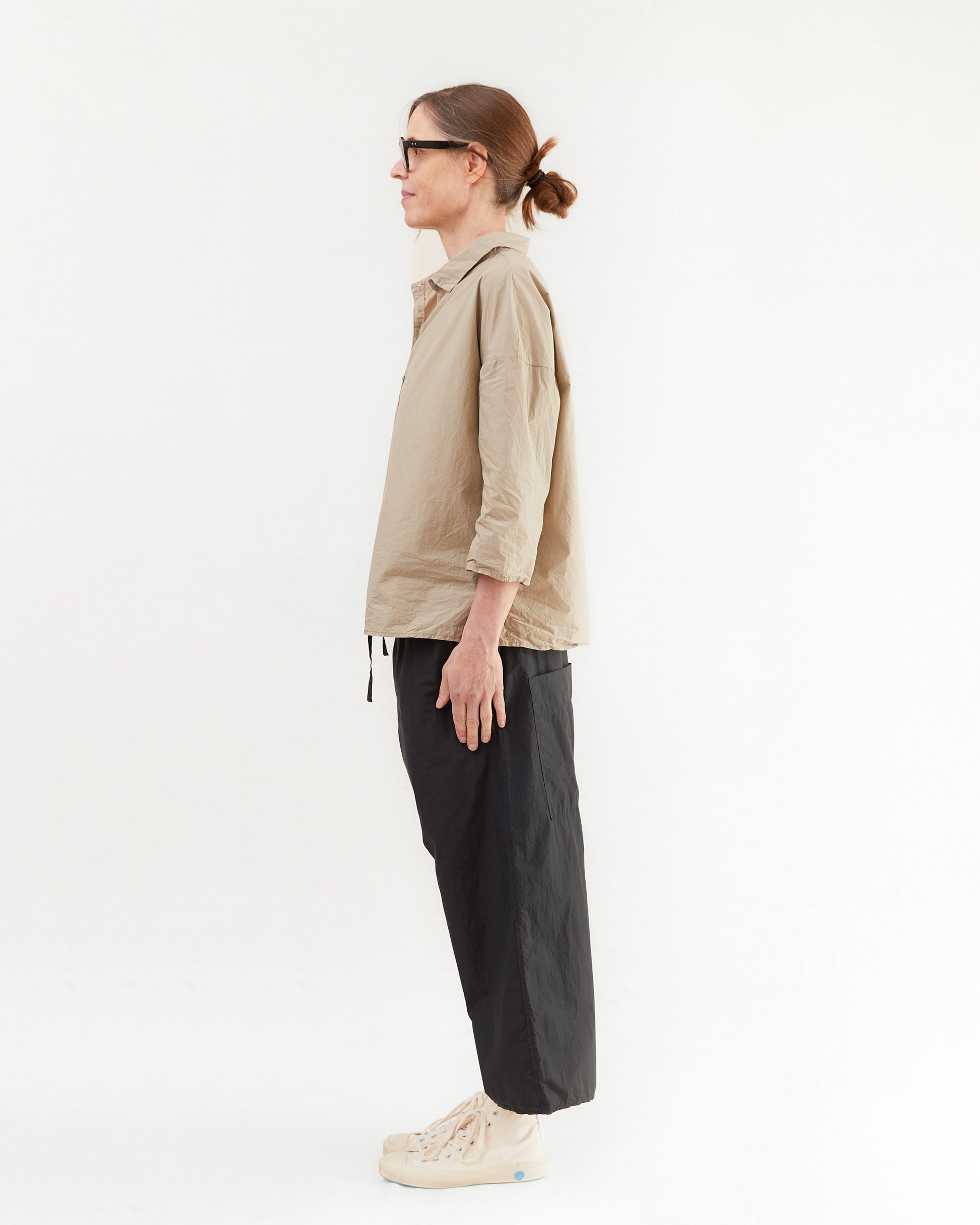 Album Di Famiglia Short Collar Shirt in Stone