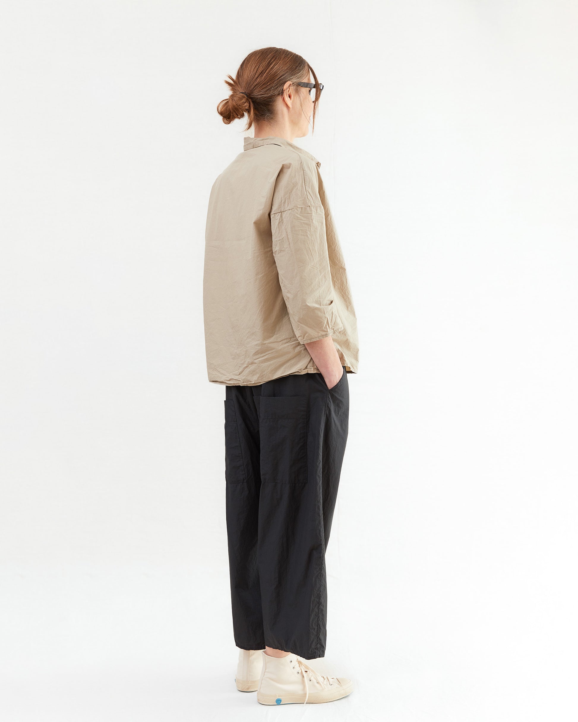 Album Di Famiglia Short Collar Shirt in Stone