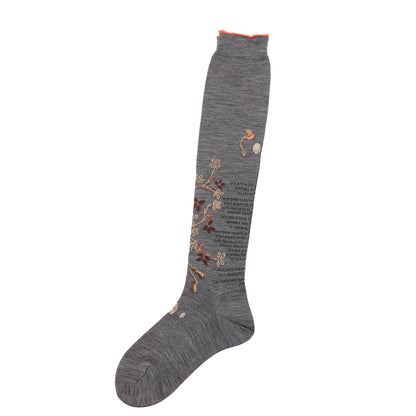 Antipast Peanut Tree High Socks in Grey