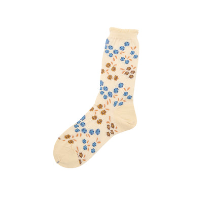 Antipast Tiny Flowers Socks in Ivory