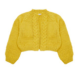 Antiquités Hand Knitted Cardigan in Yellow 1