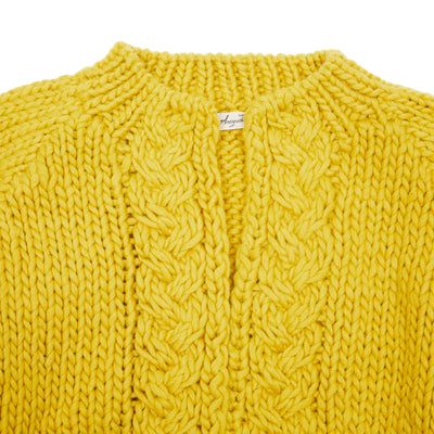 Antiquités Hand Knitted Cardigan in Yellow 2