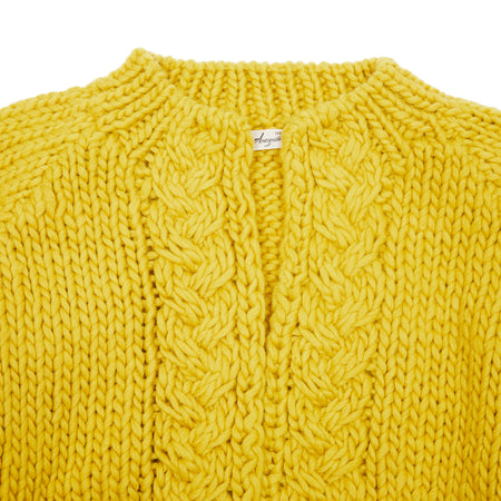 Antiquités Hand Knitted Cardigan in Yellow 1