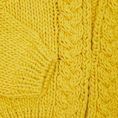 Antiquités Hand Knitted Cardigan in Yellow 3