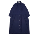 Antiquités Linen Shirt Dress in Navy