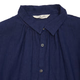 Antiquités Linen Shirt Dress in Navy 2