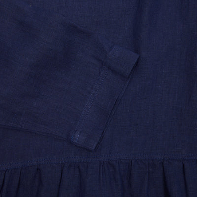 Antiquités Linen Shirt Dress in Navy 3