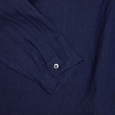 Antiquités Linen Shirt in Navy 3