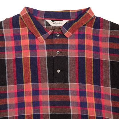 Antiquités Linen/Cotton Check Dress in Black