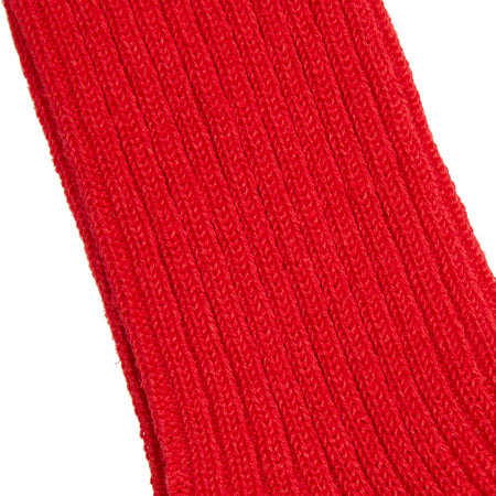 Antiquités Linen Rib Socks in Red