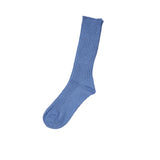 Antiquités Linen Rib Socks in Blue