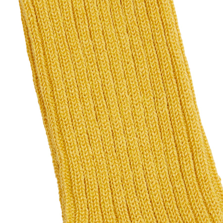 Antiquités Linen Rib Socks in Yellow