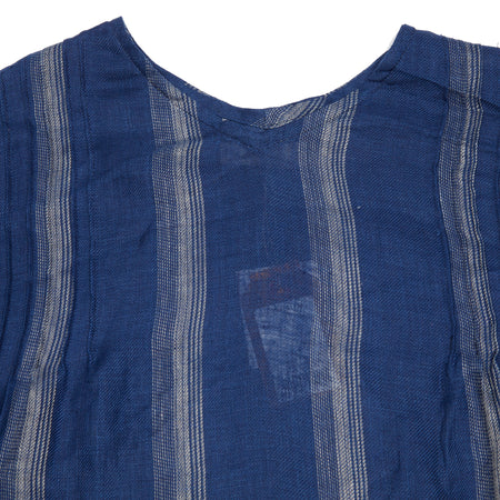 Antiquités Linen Pullover in Indigo/Natural Stripe