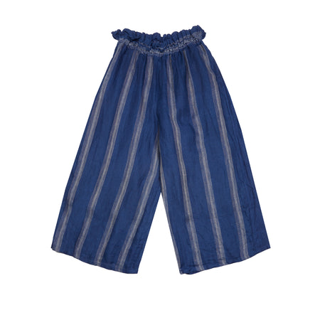 Antiquités Linen Pants in Indigo/Natural