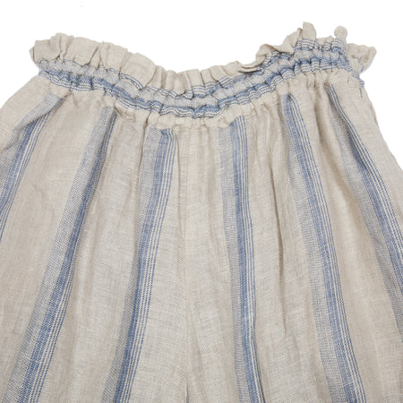 Antiquités Linen Pants in Natural/Indigo