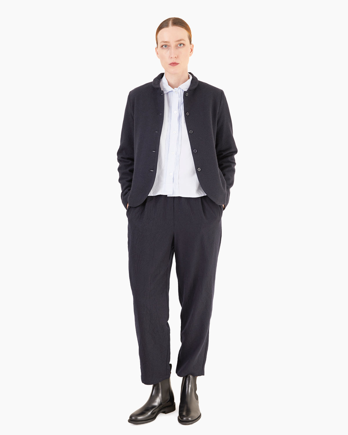 Apuntob P1002/TS990 Fleece Wool Trousers in Blue