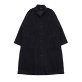 Apuntob Angora/Wool Overcoat in Black