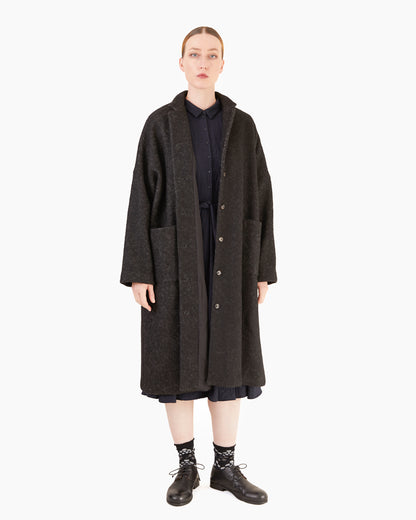 Apuntob P1802/TS1005 Cotton/Fleece wool Coat in Graphite