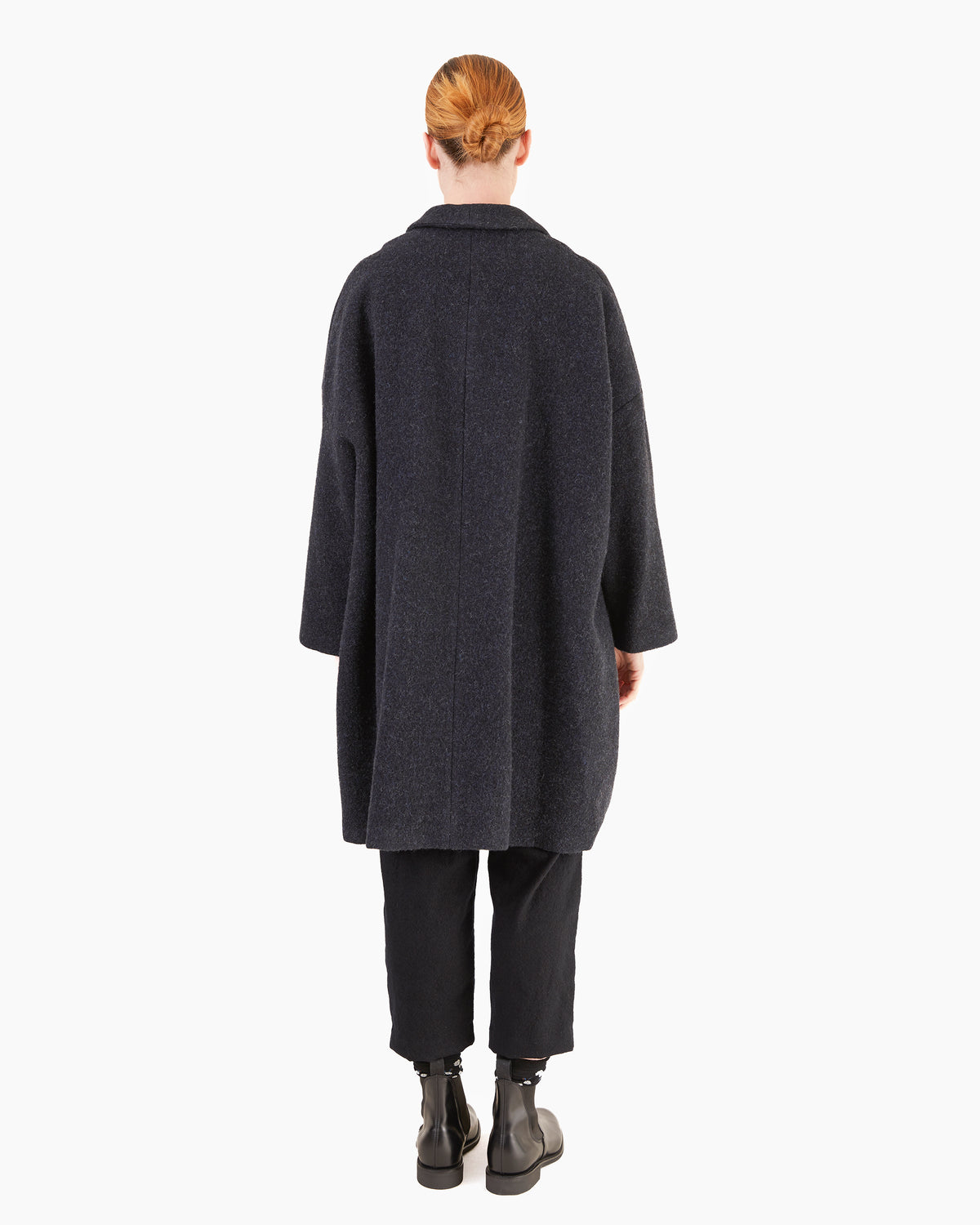 Apuntob P2087/TS1004 Fleece Wool Coat in Night