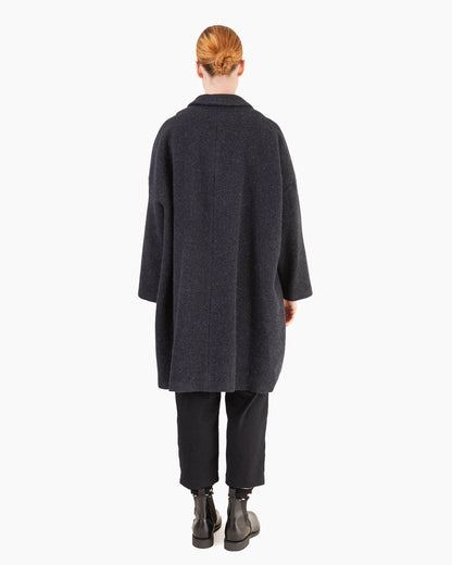 Apuntob P2087/TS1004 Fleece Wool Coat in Night