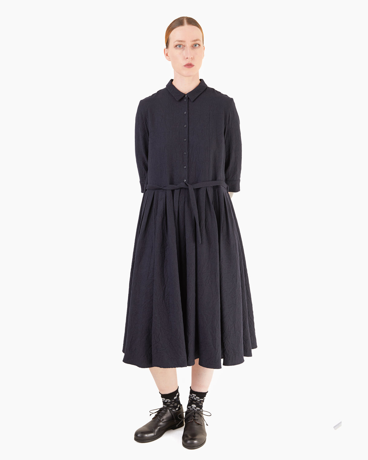 Apuntob P1723/TS990 Wool Fleece Dress in Blue