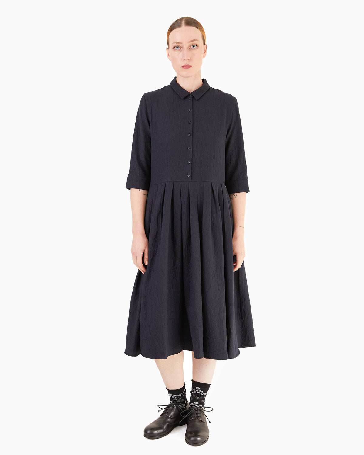 Apuntob P1723/TS990 Wool Fleece Dress in Blue
