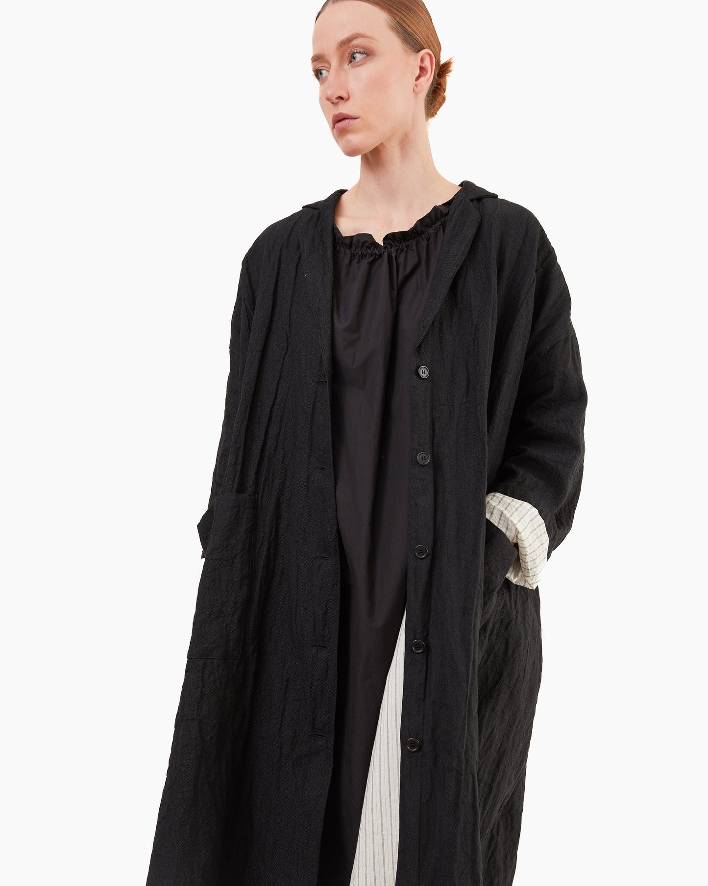 Apuntob Cotton Dress in Black
