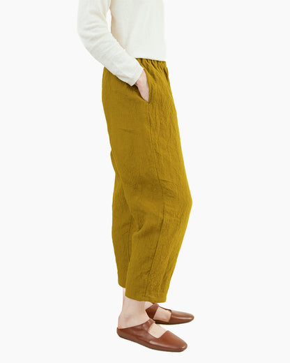 Apuntob Linen Trousers in Oil