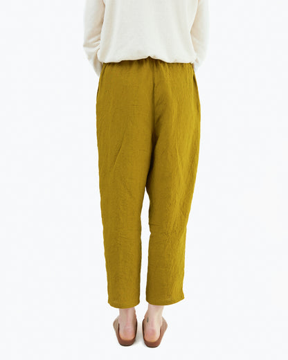 Apuntob Linen Trousers in Oil