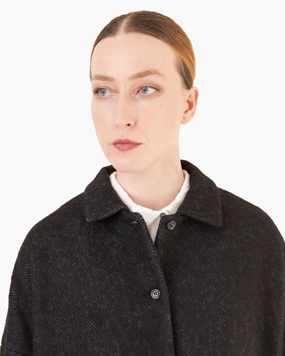 Apuntob P1835/TS1005 Cotton/Fleece Wool Jacket in Night