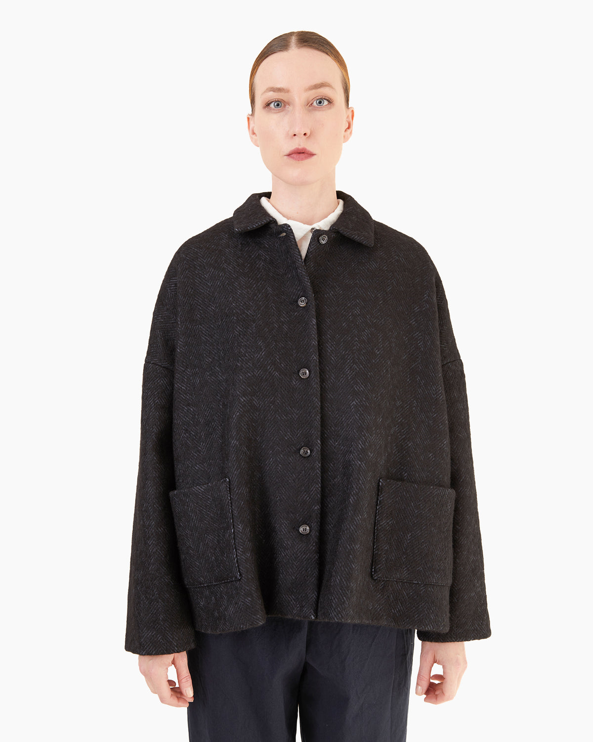 Apuntob P1835/TS1005 Cotton/Fleece Wool Jacket in Night