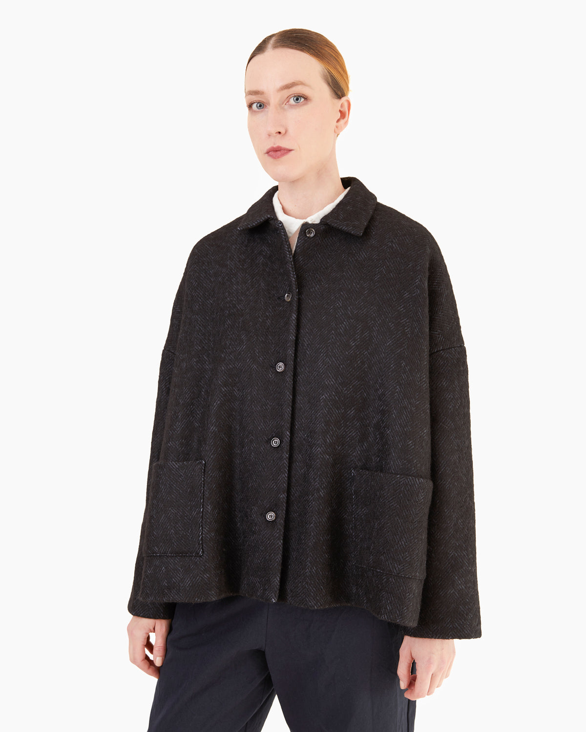 Apuntob P1835/TS1005 Cotton/Fleece Wool Jacket in Night