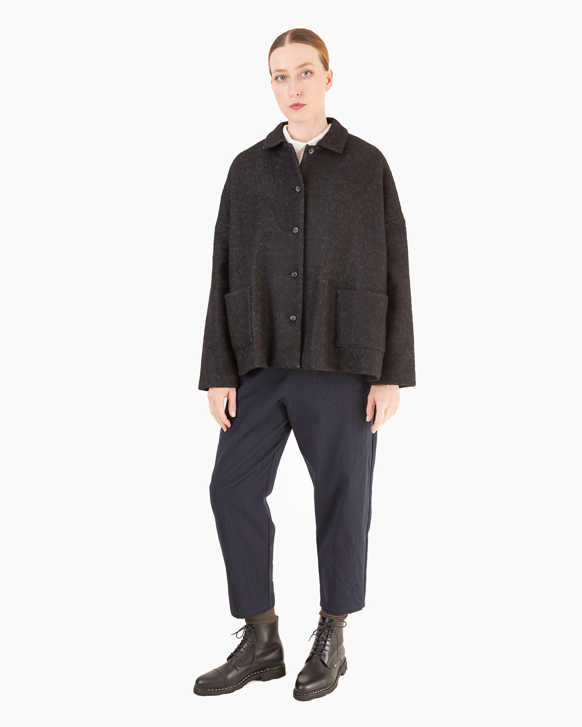Apuntob P1835/TS1005 Cotton/Fleece Wool Jacket in Night