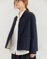 Apuntob Linen Blend Jacket in Blue