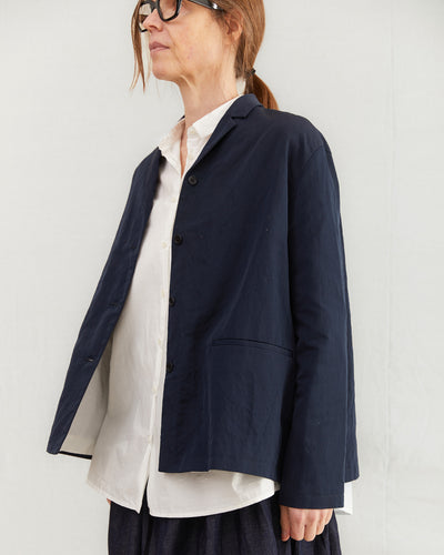 Apuntob Linen Blend Jacket in Blue